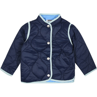 Molo Blue Down Jacket Harrie For Baby Kids