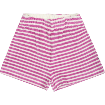 Molo Casual Fuchsia Shors For Baby Girl With Stripes