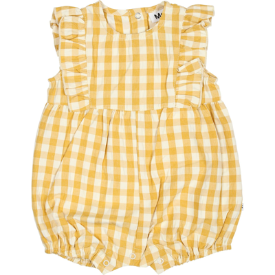 Molo Yellow Romper For Baby Girl