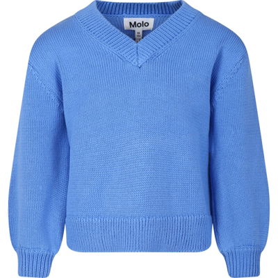 Molo Kids' Light Blue Sweater For Girl