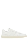 TOD'S TOD'S MAN WHITE LEATHER TABS SNEAKERS