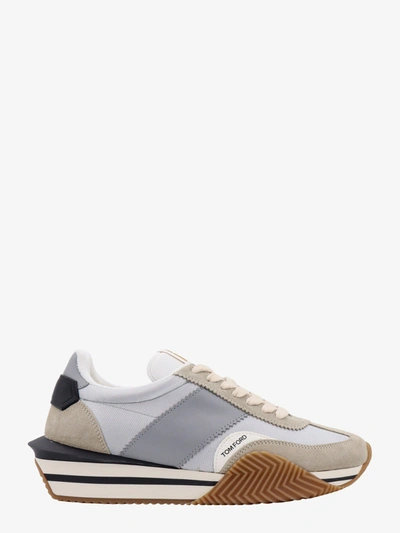 Tom Ford Purple James Sneaker In Cream