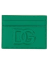 Dolce & Gabbana Leather Card Holder In Green
