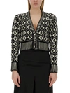 Golden Goose Journey Cropped Merino Cardigan In Multicolour