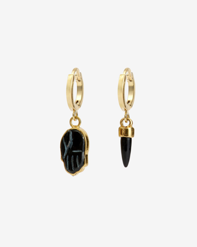 Isabel Marant Gold New It's All Right Earrings In 01bk Black