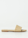 Bottega Veneta Sand Nappa Leather Slippers In Beige