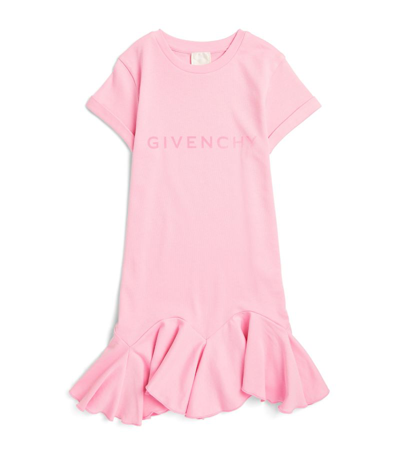 Givenchy Kids Frill-hem Logo Dress (4-12 Years) In Pink