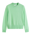 CHINTI & PARKER WOOL-CASHMERE CROPPED SPORTY SWEATER