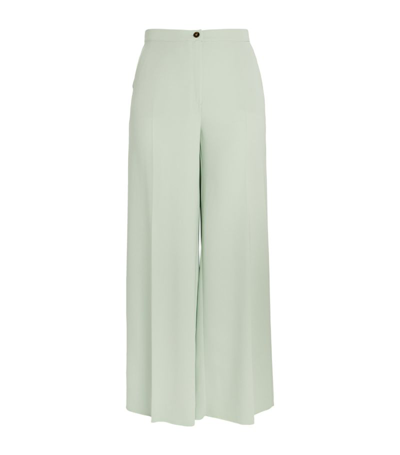Marina Rinaldi Wide-leg Tailored Trousers In Pastel Green