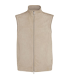 Zegna Suede Vest In Light Beige