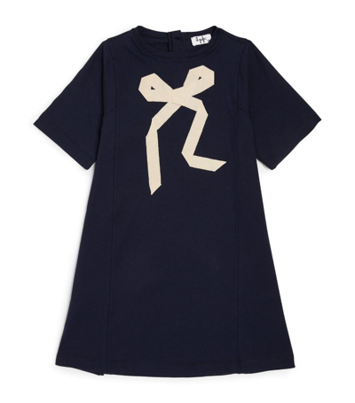 Il Gufo Kids' Bow Appliqué T-shirt Dress (3-12 Years) In Multi