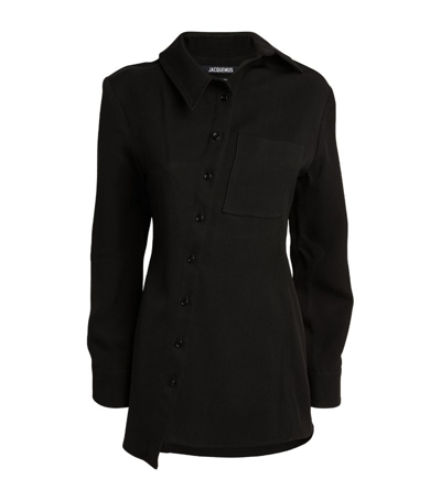 Jacquemus Asymmetric Pablo Shirt In Black