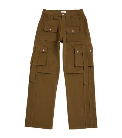 Rhude Men's Baggy Twill Multi-pocket Cargo Pants In Olive