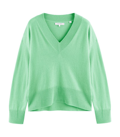 Chinti & Parker Wool-cashmere V-neck Sweater In Green