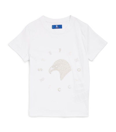 Stefano Ricci Kids Embroidered Royal Eagle T-shirt (4-16 Years) In White