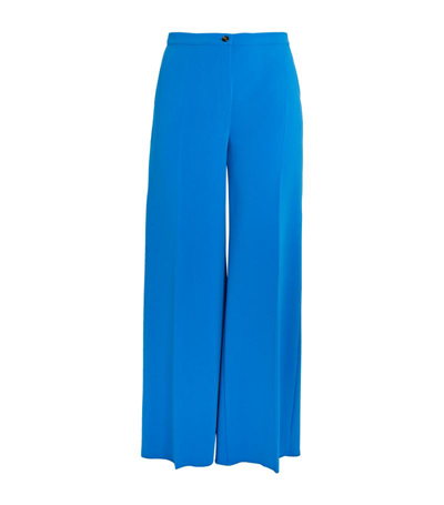 Marina Rinaldi Wide-leg Tailored Trousers In Blue