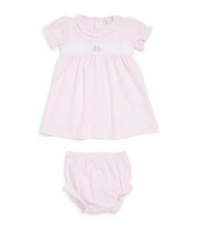 Kissy Kissy Pima Cotton Dress And Bloomers Set (0-24 Months) In Pink