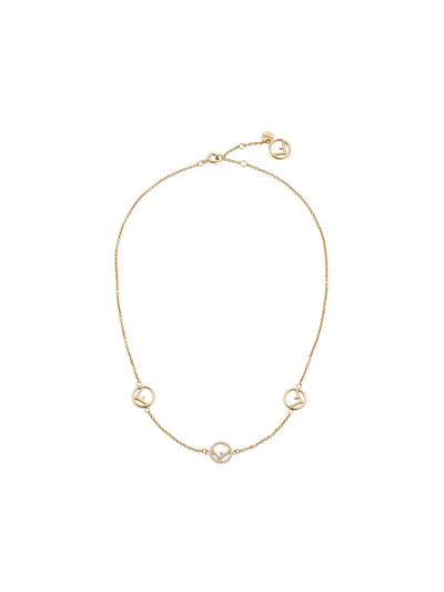 Fendi F Is  Necklace In Gold