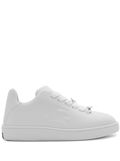 Burberry Leather Box Trainers In White