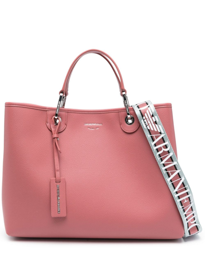 Emporio Armani Myea Medium Shopping Bag In Powder Pink