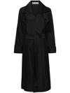 ISSEY MIYAKE LINEN BLEND BELTED TRENCH COAT