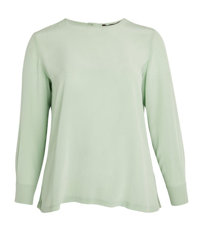 Marina Rinaldi Silk Shirt In Green