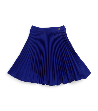 Elie Saab Junior Kids'  Pleated Mini Skirt (4-16 Years) In Blue
