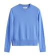 CHINTI & PARKER WOOL-CASHMERE CROPPED SPORTY SWEATER