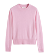 CHINTI & PARKER WOOL-CASHMERE CROPPED SPORTY SWEATER