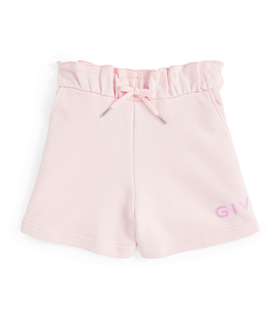 Givenchy Kids' Logo-print Cotton-blend Shorts 4-12 Years In Marshmallow