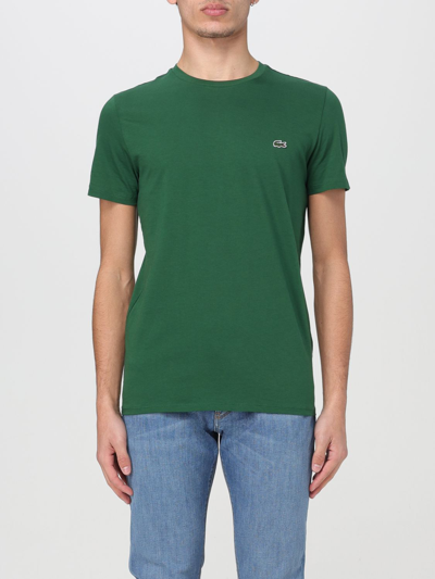 Lacoste Embroidered-logo Cotton T-shirt In Green