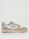 Autry Vintage Inspired Low-top Sneakers With Textured Accents In White