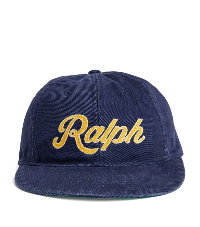 Polo Ralph Lauren Embroidered Logo Baseball Cap In Navy