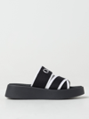 Chloé Mila Crossover-strap Slides In Black