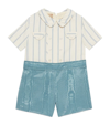 GUCCI KIDS STRIPED PLAYSUIT (0-12 MONTHS)