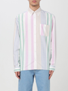 Apc A.p.c. Mateo Oversize Stripe Organic Cotton Button-down Shirt In Multicolor