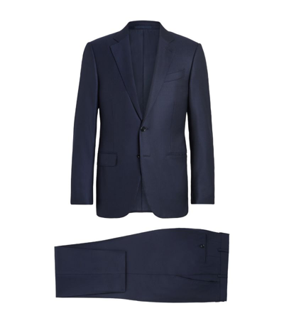 Zegna Two-piece Single-breasted Suit In Blue
