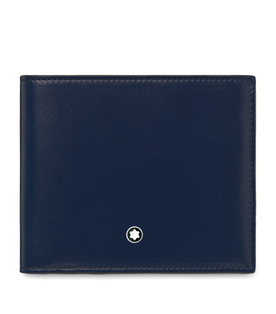 Montblanc Leather Meisterstück Wallet In Blue