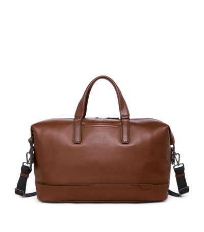 Tumi Harrison Leather Holdall In Brown