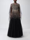 Jenny Packham Ursula Crystal-embellished Gown Dress In Black