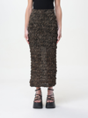 Nanushka Gestufter Rock Mit Zebra-print In Multicolor