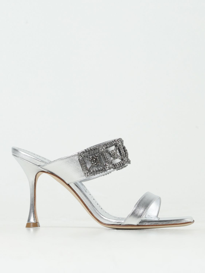 MANOLO BLAHNIK 高跟凉鞋 MANOLO BLAHNIK 女士 颜色 银色,F24666061