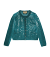 GUCCI MOHAIR-SILK SEQUINNED CARDIGAN