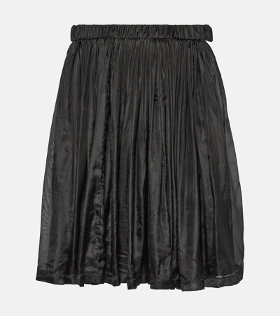 Rick Owens Meduse Schulterfreies Minikleid Aus Habotai-seide In Schwarz