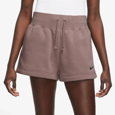 Nike Womens  Fleece Hr Shorts In Black/pink