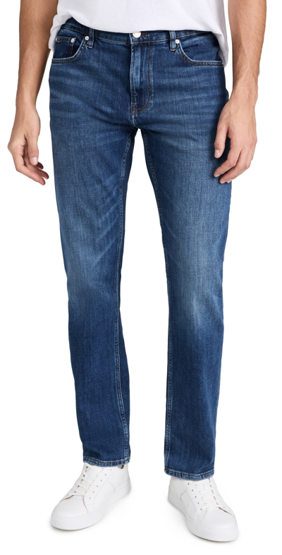 Frame Modern Belt-loops Straight-leg Regular-fit Stretch Recycled-denim-blend Jeans In Verdie