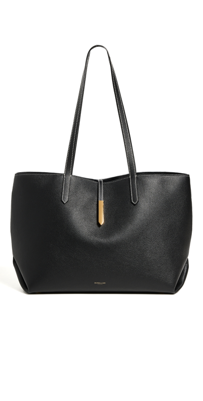 Demellier Tokyo Tote Black/ercu Stitching