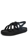 BOHONOMAD BODRUM ROPE PLATFORM SANDALS BLACK