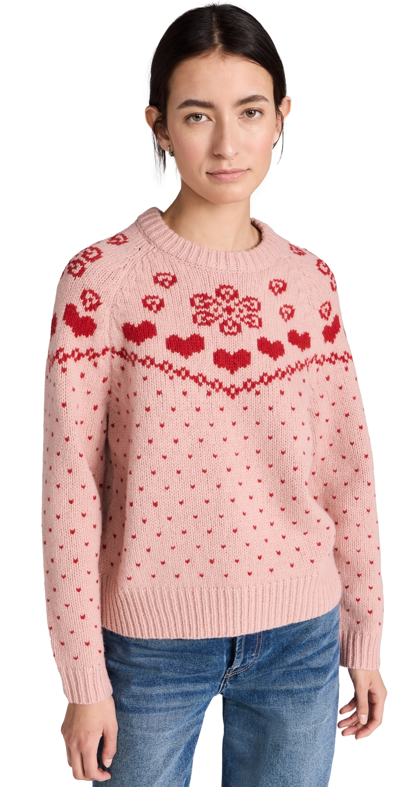 The Great Women's The Sweetheart Wool-blend Sweater In Pink