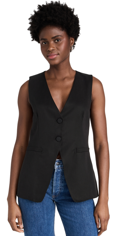 Reformation Casey Vest Black